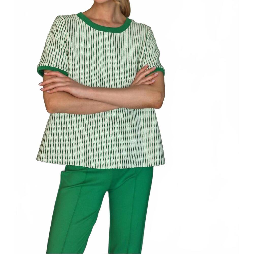 NEW JOH karissa stripe knit top in green